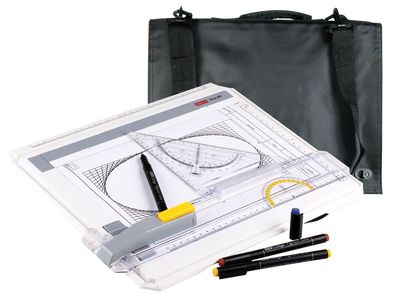 Aristo Geo Board A4 SET mit Zeichenplatte + Pigementliner + Tasche