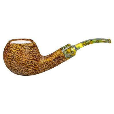 VAUEN Pfeife Camo 537, hellbraun sandgestrahlt, 9mm Filter, Weißpunkt, Limitiert