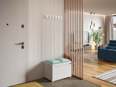 Schuhschrank Grawis 60 mit Haken Flur Elegant Sitzbank Garderobe Bank 30x30 M24
