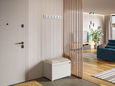 Schuhschrank Grawis 60 mit Haken Flur Elegant Sitzbank Garderobe Bank 60x30 M24