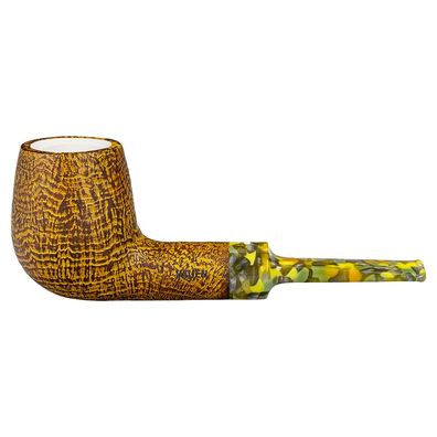 VAUEN Pfeife Camo 511, hellbraun sandgestrahlt, 9mm Filter, Weißpunkt, Limitiert