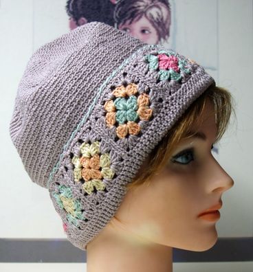 Häkel-Mütze, Kopfumfang 52-56cm