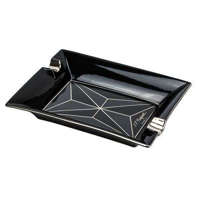 S.T. Dupont Fire X schwarz, Zigarrenaschenbecher aus Keramik