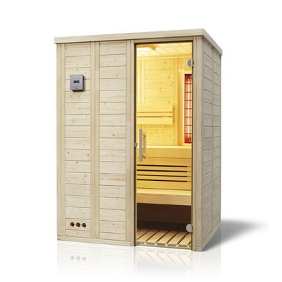 Infraworld Vitalis 148 Complete Fichte Saunakabine mit Infrarotstrahler 148x119x200