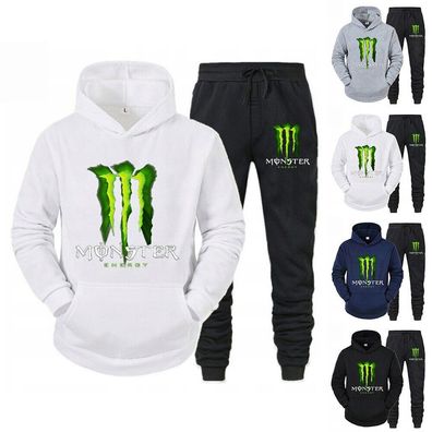 Herren Monster Claw Druck Trainingsanzug Set Hoodie Sweatshirt Top mit Hose Neu lt;