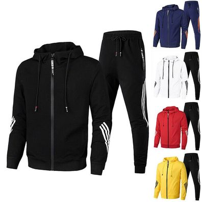 Trainingsanzug Herren Sportanzug Jogginganzug Zip Hoodie ; Hose Freizeit Outdoor