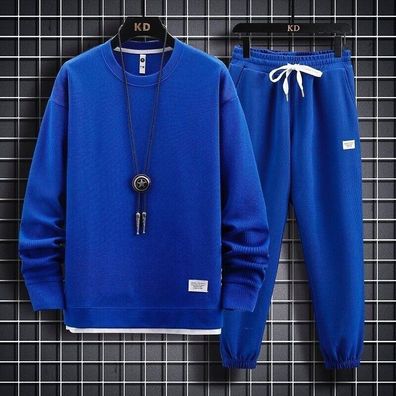 Herren 2teiliges Set Sweatshirt Sweatpants Set Herren Sport Anzug Trainingsanzug
