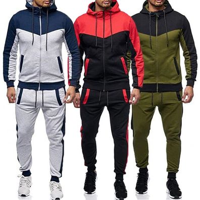 Herren Sets Jogginganzug Sportbekleidung Casual Trainingsanzug Gym Sweat Anzug