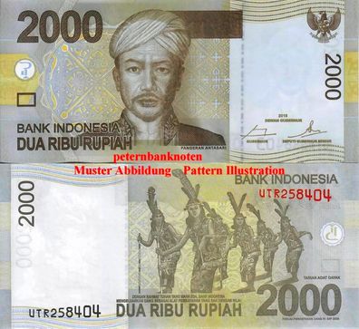 Indonesien / Indonesia 2000 Rupees 2016 Unc. P. 148 648#