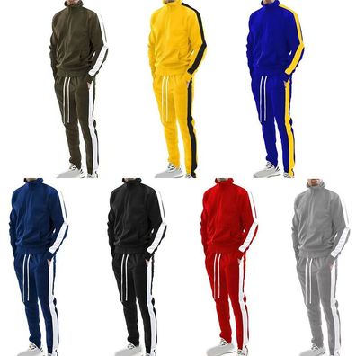 Anzug-Outfit-Set Lassiger Trainingsanzug Freizeit-Jogger Unisex-Sportanzug
