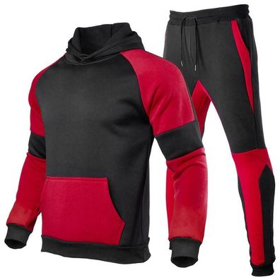 Herren Kapuzen Sweatshirts Sportswear Set Trainingsanzug Hoodie Hose Sportsuit