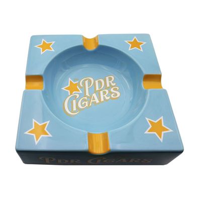 PDR Cigars hellblau, Zigarrenaschenbecher aus Keramik