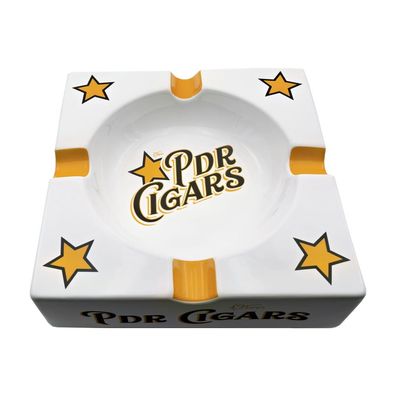 PDR Cigars weiß, Zigarrenaschenbecher aus Keramik