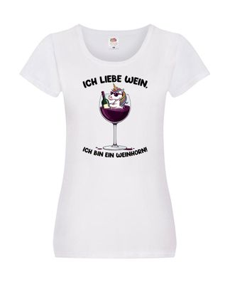 Ich bin ein Weinhorn | JGA | Junggesellinnenabschied v2 Damen Shirt Weiß