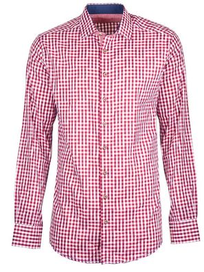 Herrenhemd Mats extra langer Arm rot