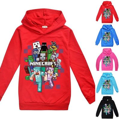 Jungen Madchen Minecrafts Hoodie Kapuzenpullover Casual Jumper Pullover Kinder Top