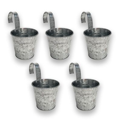5er Pflanztopf mit Hängebügel Hängetopf Blumentopf Balkontopf Pflanzeimer Ø 16cm