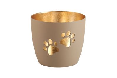 Madras Windlicht "Pfoten"