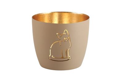 Madras Windlicht "Katze"