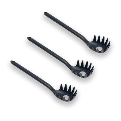 3er Set Spaghetti Löffel Nudel-Löffel Spaghetti-Heber Kochlöffel Pasta-Kelle NEU