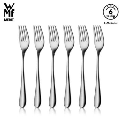 WMF Besteck Gabel Set MERIT B-Ware 6-tlg, Cromargan®, Menügabel, Tafelgabeln