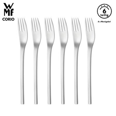 WMF Besteck Gabel set CORIO B-Ware 6-tlg, Cromargan®, Tafelgabeln, Menügabel