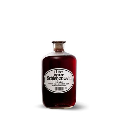 Geschenk Apothekerflasche Fruchtwein Schlehenwein