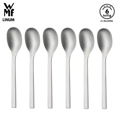 WMF Besteck Löffel set LINUM B-Ware 6-tlg, Cromargan® Tafellöffel, Menülöffel