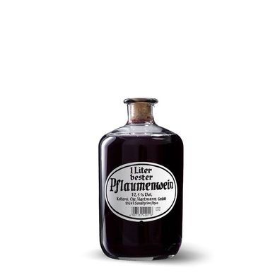 Geschenk Apothekerflasche Fruchtwein Pflaumenwein