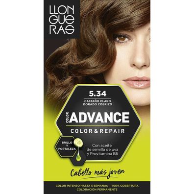 Llongueras Color Advance Hair Colour 5.34 Light Brown