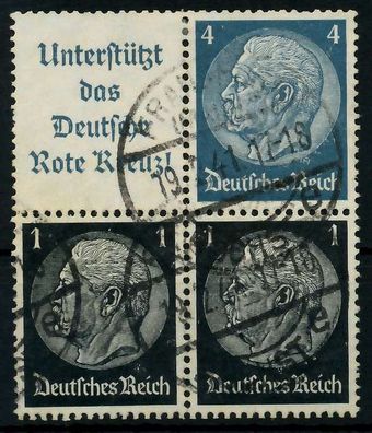 D-REICH Zusammendruck Nr S211 W89 gestempelt Viererblo X7A6976