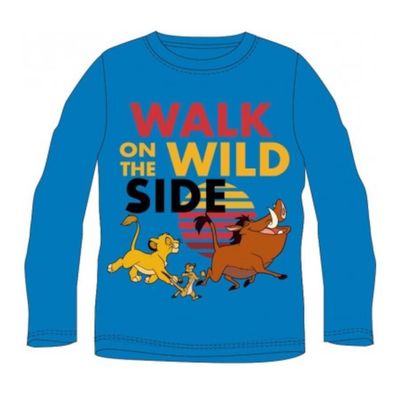 Langärmeliges T-Shirt "Walk on the Wild" | König der Löwen Motiv | Blau