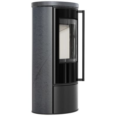 KRATKI ERIK Ø150 5,5 kW Keramikofen Grafite SATIN Deckel Softclose