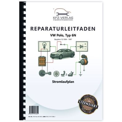 VW Polo 3 Typ 6N 1994-1997 Schaltplan Stromlaufplan Verkabelung Elektrik Pläne