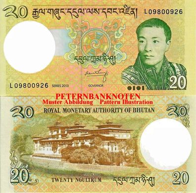 BHUTAN 20 Ngultrum 2013 Unc. P. 30b 695#