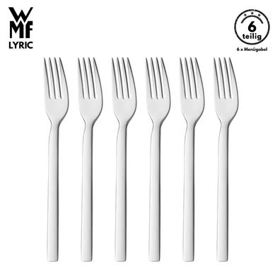 WMF Besteck Gabel set LYRIC B-Ware 6-tlg, Cromargan®, Tafelgabeln, Menügabel