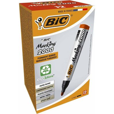 Dauermarker Bic Marking 2000 Rot 12 Stück