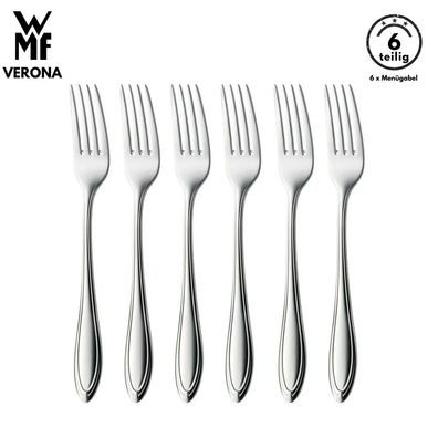 WMF Besteck Gabel set VERONA B-Ware 6-tlg, Cromargan®, Tafelgabeln, Menügabel