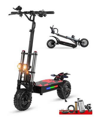 Offroad Elektroroller mit Sitz E-Scooter für Erwachsene 6000W 120km Reichweite