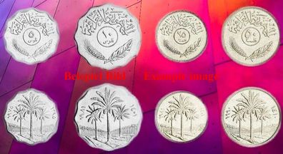 IRAK / IRAQ KMS. 1969-1990 Unc 4 Münzen 196267#