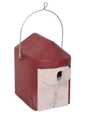 Nisthöhle Typ 2GR oval rot Flugloch 30 x 45 mm Nisthilfe mit Katzen- Marderschutz