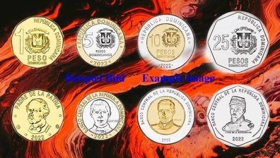 Dominican Republic KMS. 2022 Unc. 4 Münzen 196411#
