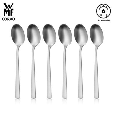 WMF Besteck Löffel set CORVO B-Ware 6-tlg, Cromargan® Tafellöffel, Menülöffel
