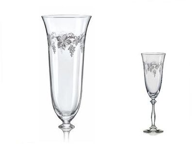 Sektgläser Royal Traube C5299 190 ml 6er Set Kristallglas Bohemia Crystalex