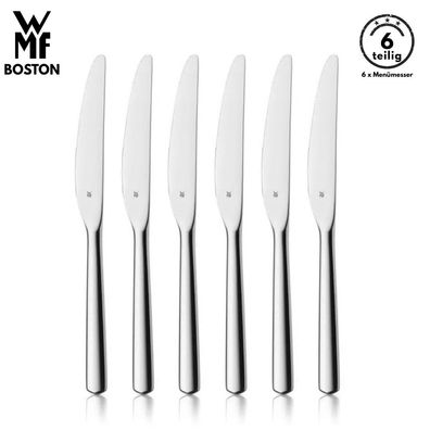 WMF Besteck Messer set BOSTON B-Ware 6-tlg, Cromargan®, Tafelmesser, Menümesser