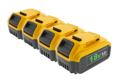 4er-Set PATONA Akku DeWalt DCB184 18V XR 5.0Ah
