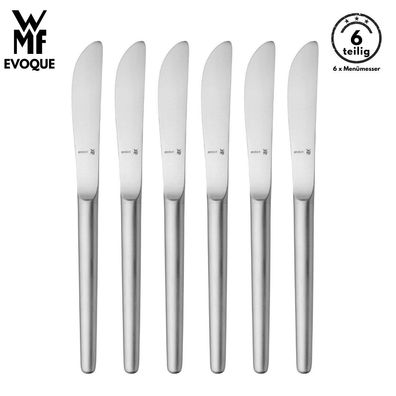 WMF Besteck Messer set EVOQUE B-Ware 6-tlg, Cromargan®, Tafelmesser, Menümesser