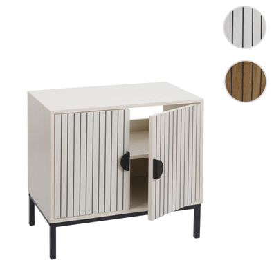 Waschbeckenunterschrank HWC-O42, Schrank Badschrank, MDF Melamin 62x63x35cm