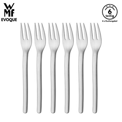 WMF Besteck Kuchengabel set EVOQUE B-Ware 6-tlg, Cromargan®, Dessertgabel, Gabel