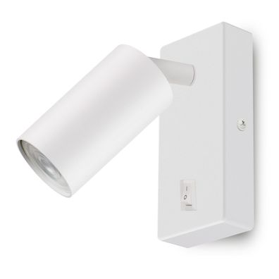 GU10 Wandleuchte weiß mit Ein/Aus-Schalter MCE369 W Maclean